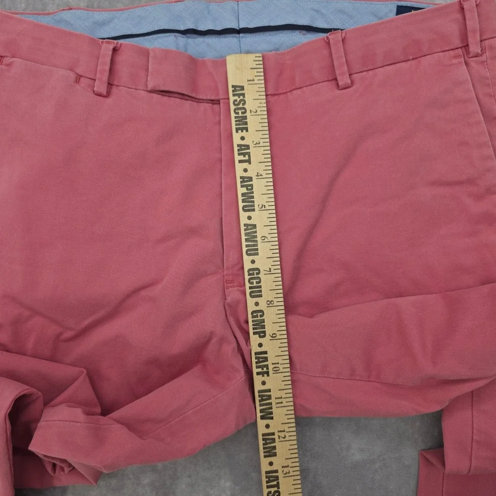 Polo Ralph Lauren Chino Pants Mens 34x34 Coral Pink Stretch Slim Fit Fits 36x34